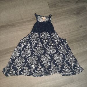 Cape Juby High Neck Braided Trim Flowy Floral Tank Top